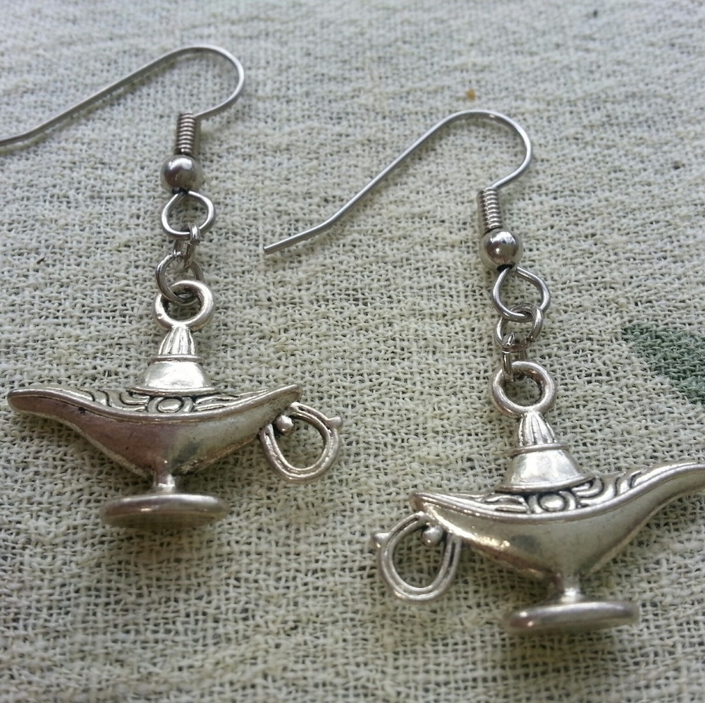 Genie Lamp Wishing Earrings Halloween